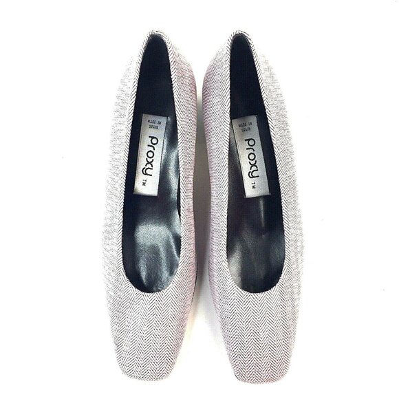 Proxy Womens Shoes sz 7.5M Pink Champaign Block Heel Made in Spain 34931 EUC - Picture 7 of 12